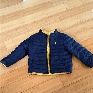 Polo by Ralph Lauren Kids Puffer Jacket in Navy and Yellow